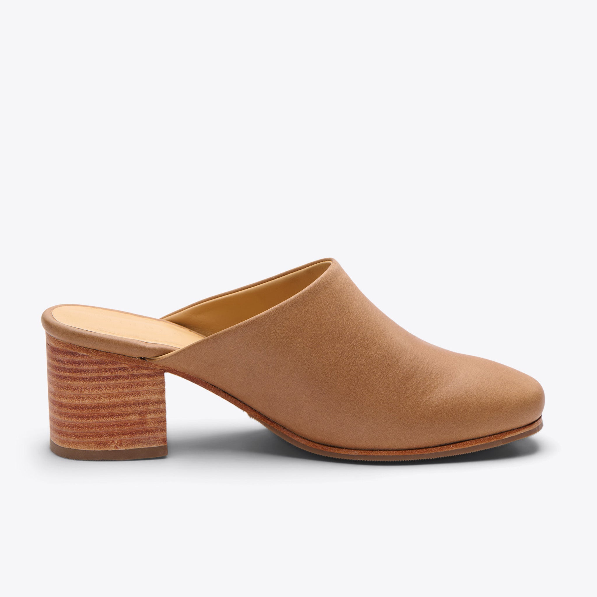All-Day Heeled Mule Almond