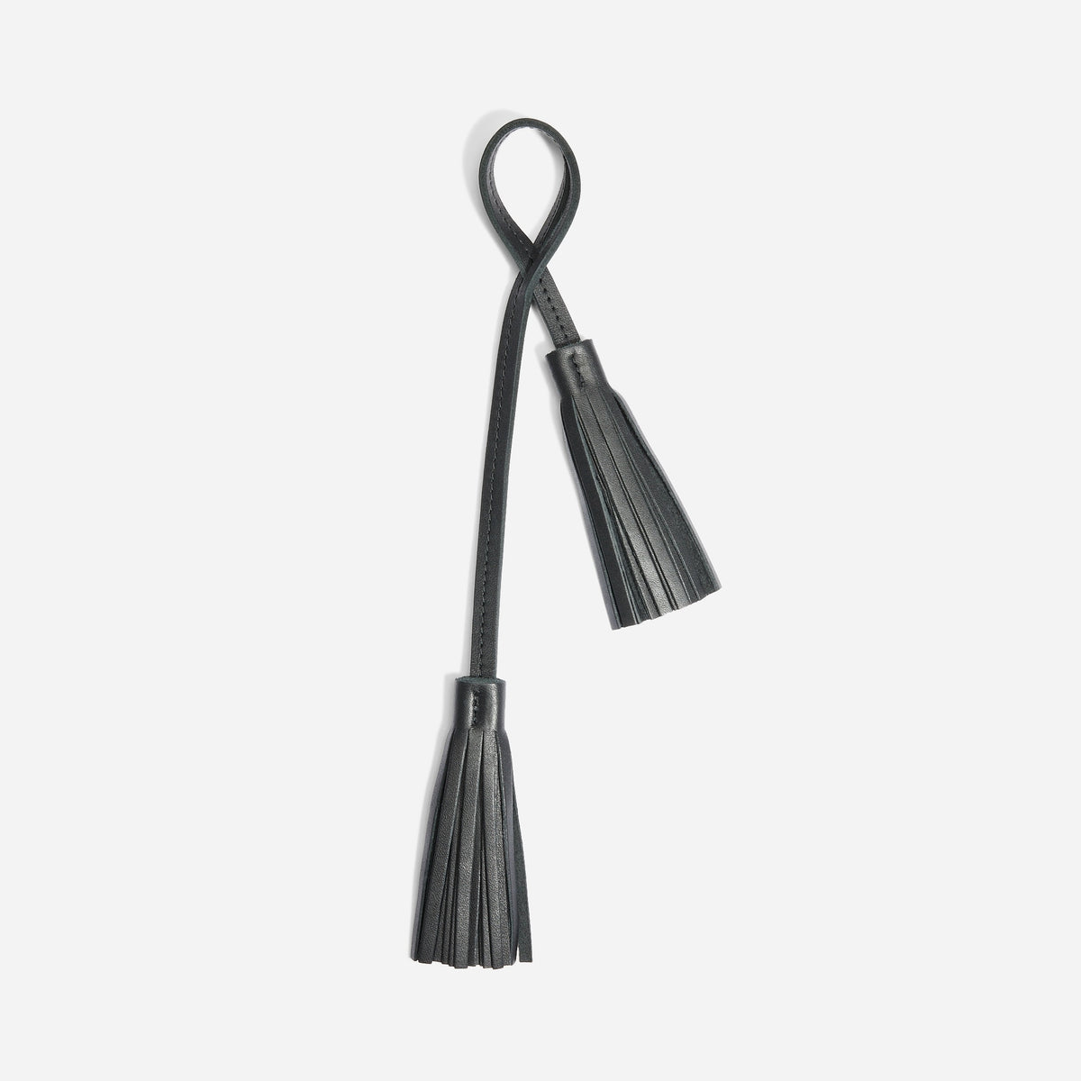 Double Tassel Bag Charm Black