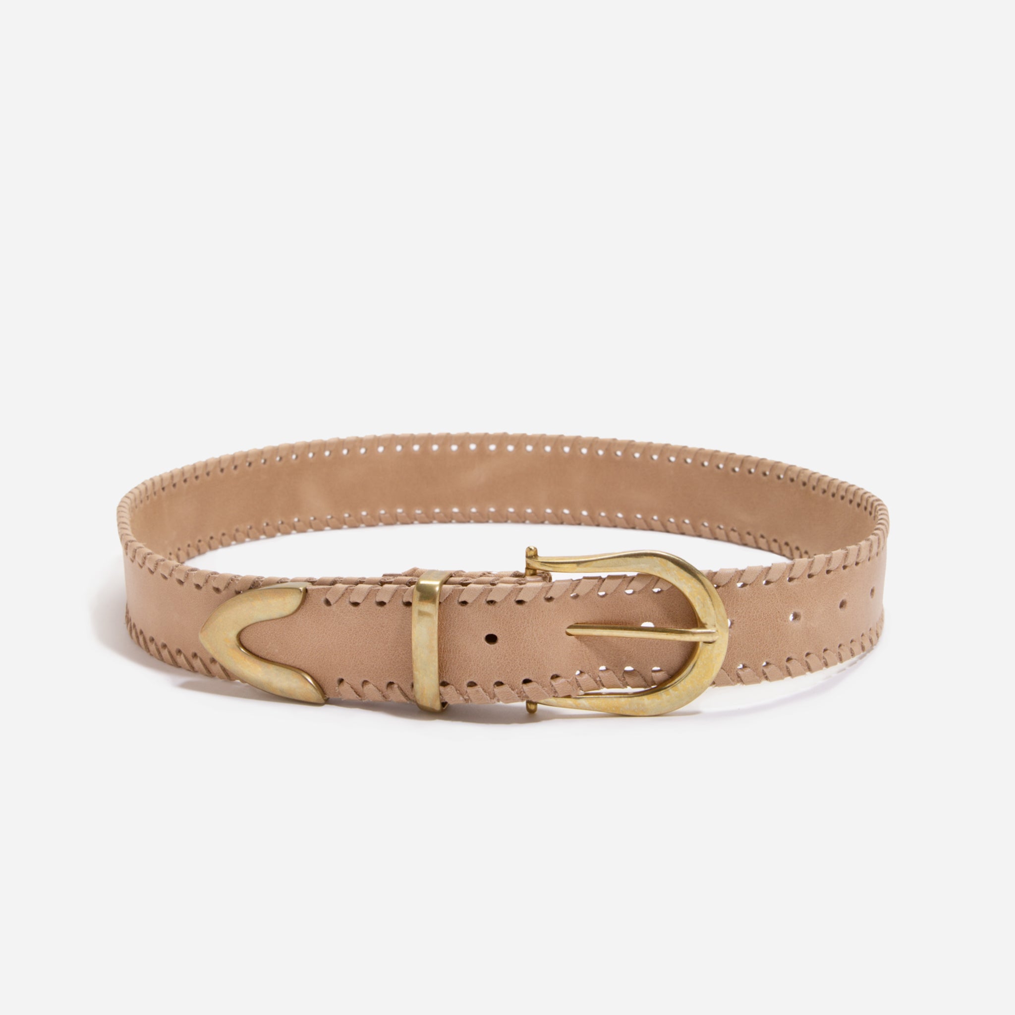 Bonnie Belt Whipstitch Almond