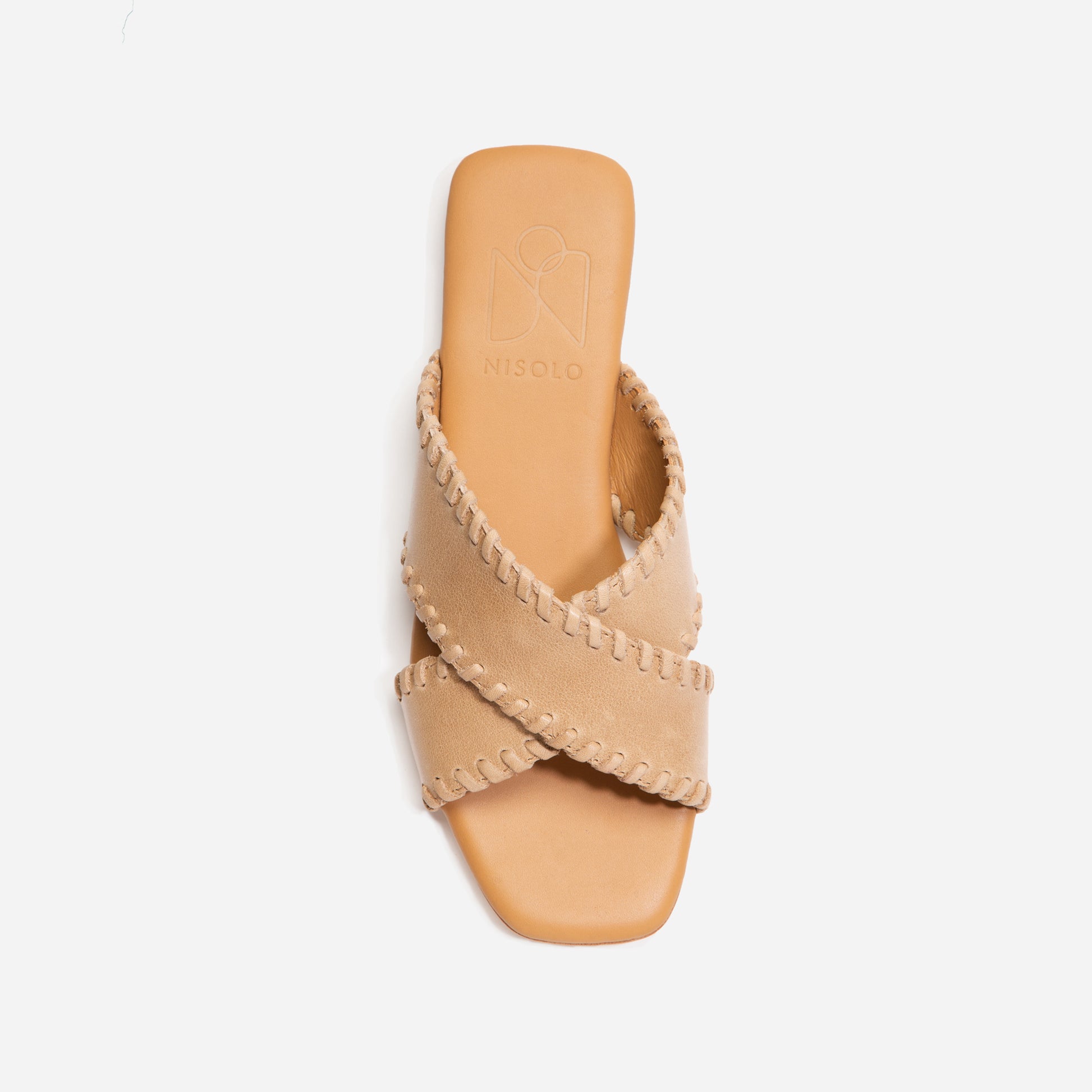 Catalina Sandal Whipstitch Almond