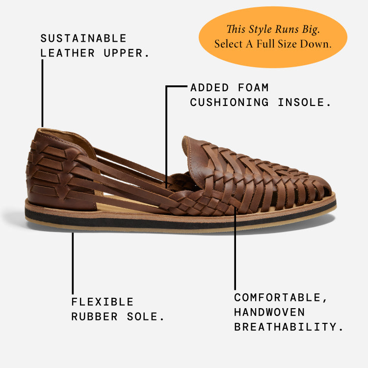 【soorploom】Huarache Sandal 31 Men's Leather Huarache Sandal Brown | Nisolo