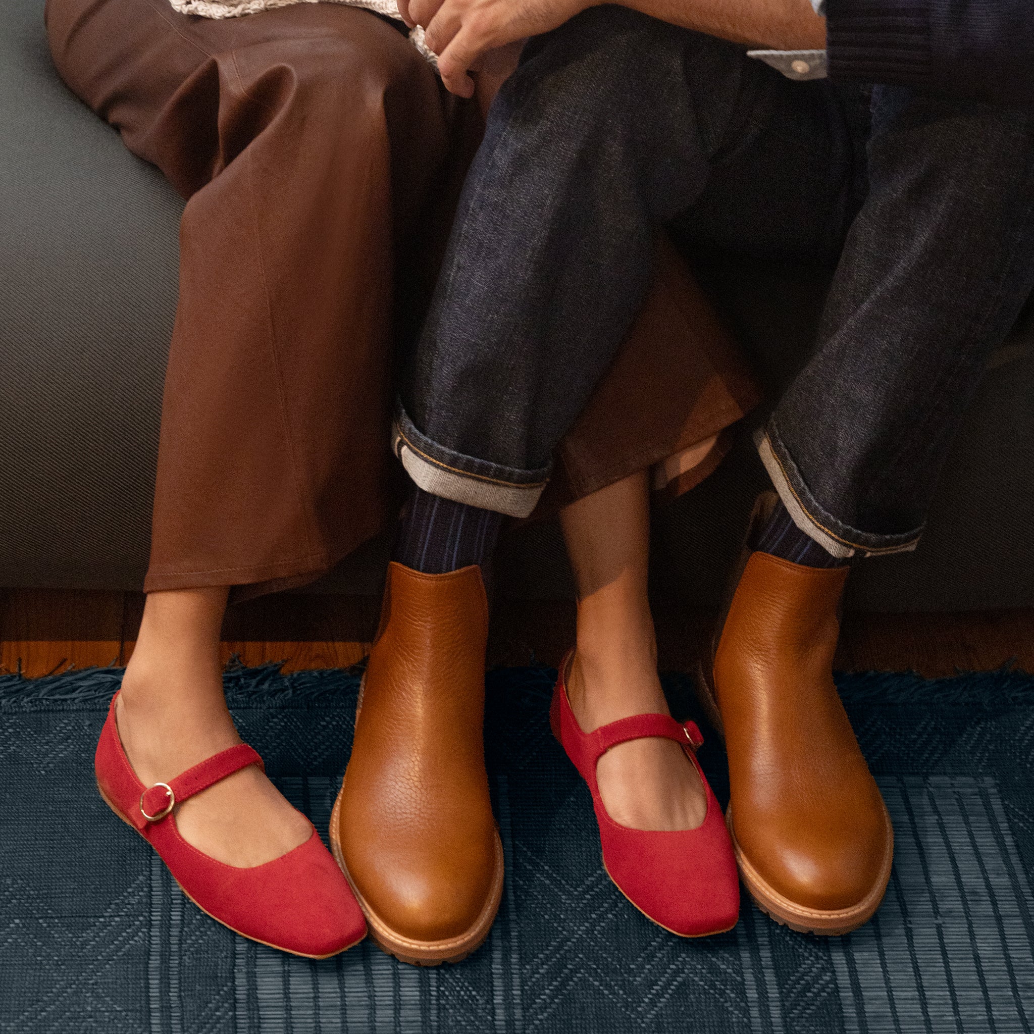 Lola Mary Jane Red Suede