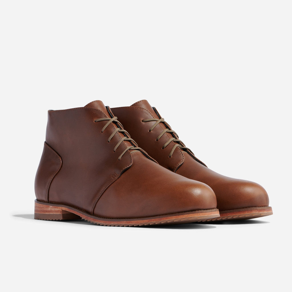 Brown leather chukka boots