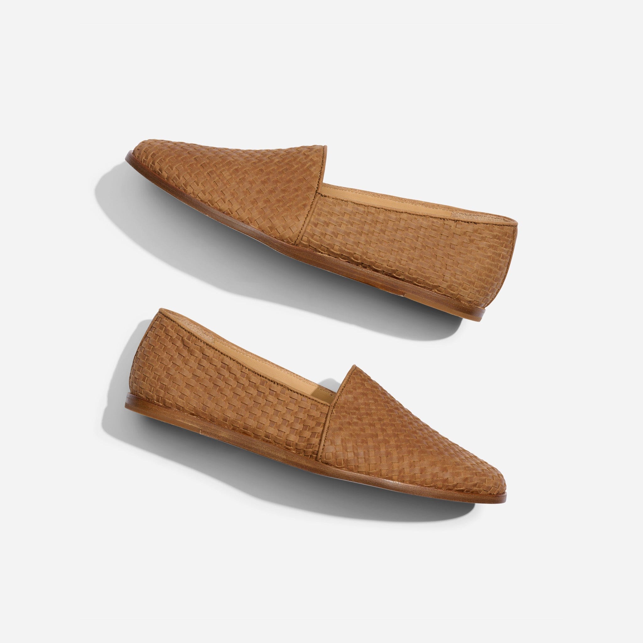 Alejandro Woven Slip On Woven Tobacco Men's Leather Slip On Nisolo 