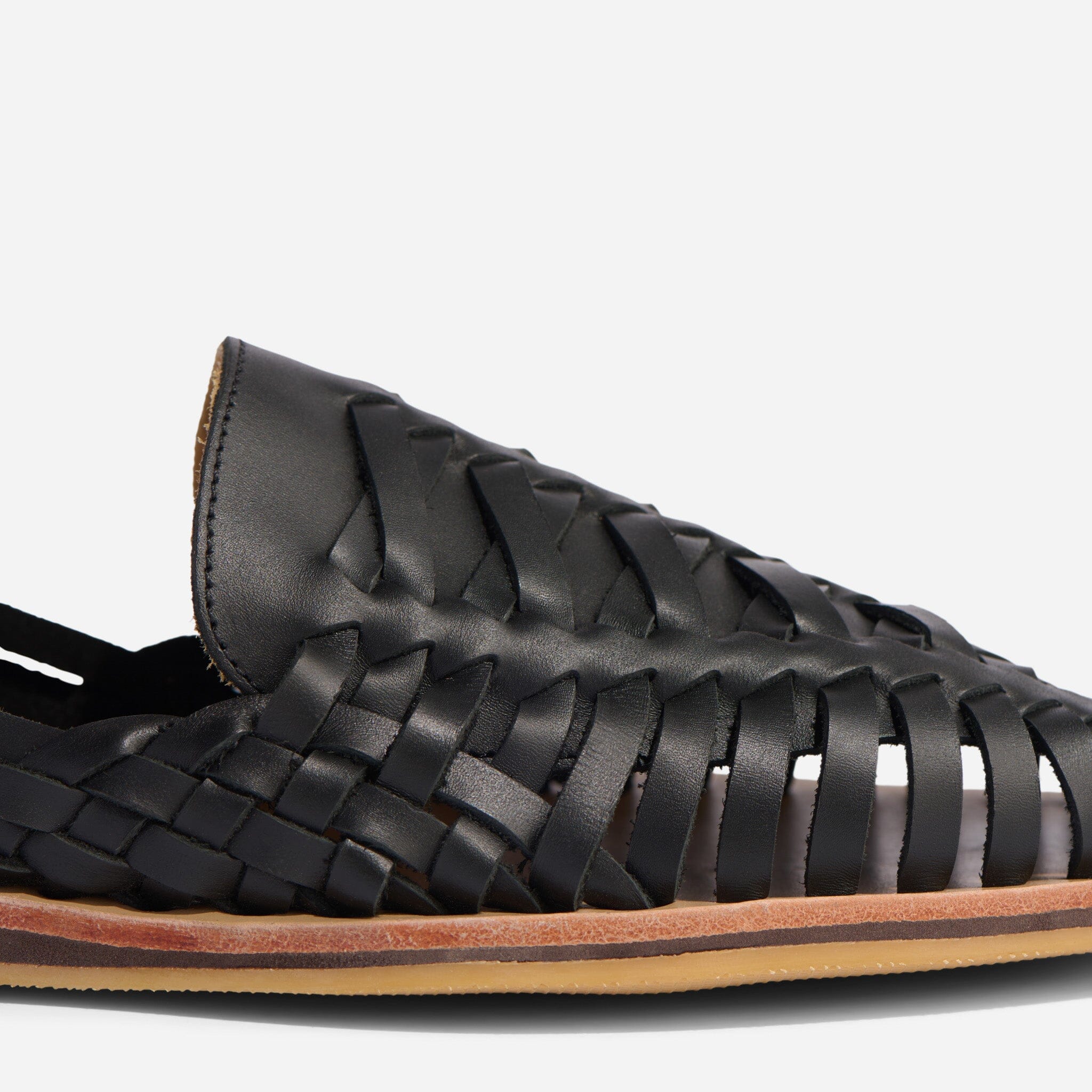 Men's Huarache Sandal Black Men's Leather Slip On Nisolo 