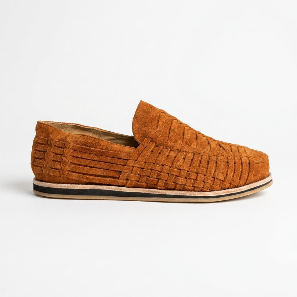 Men's Huarache Slip On Terracotta Suede