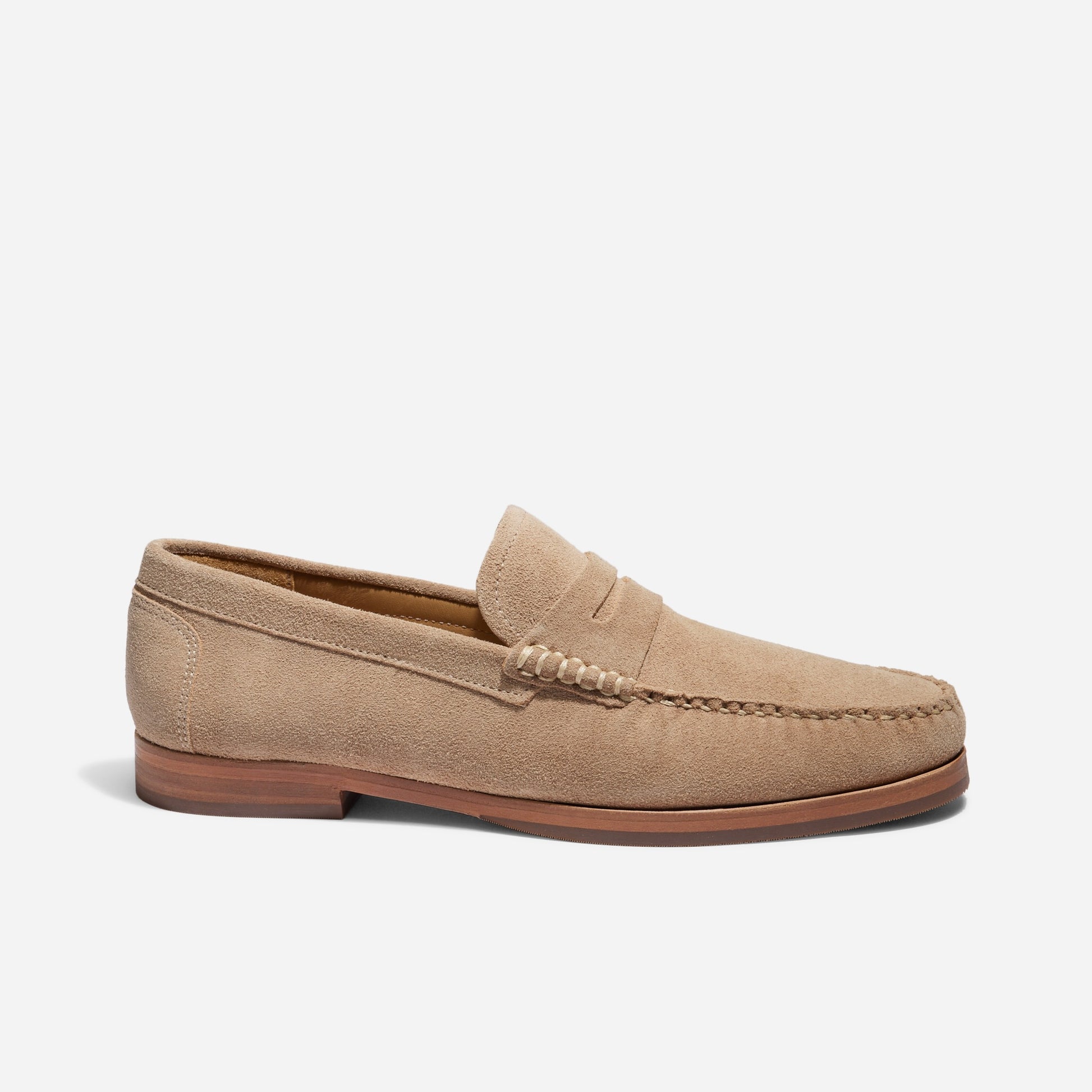 Leo Penny Loafer Linen Suede