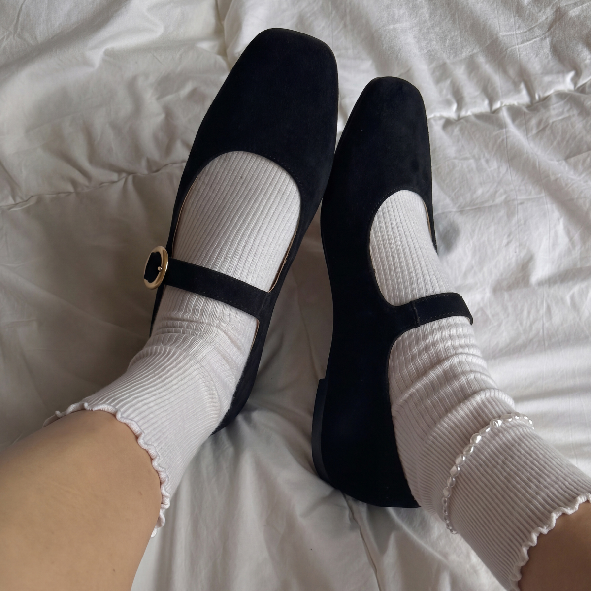 Lola Mary Jane Black Suede