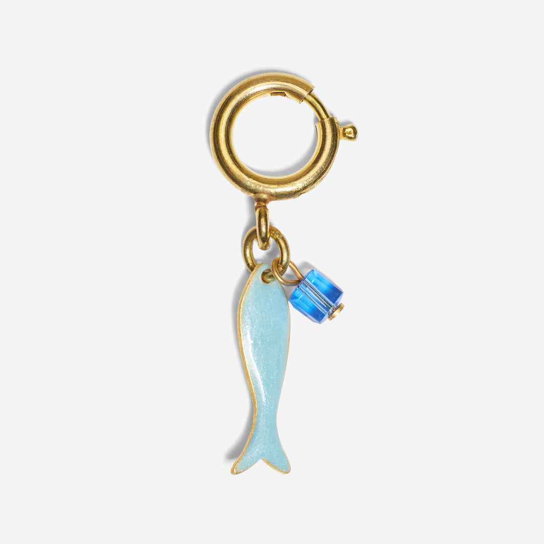 Shoe Charm Fish Blue