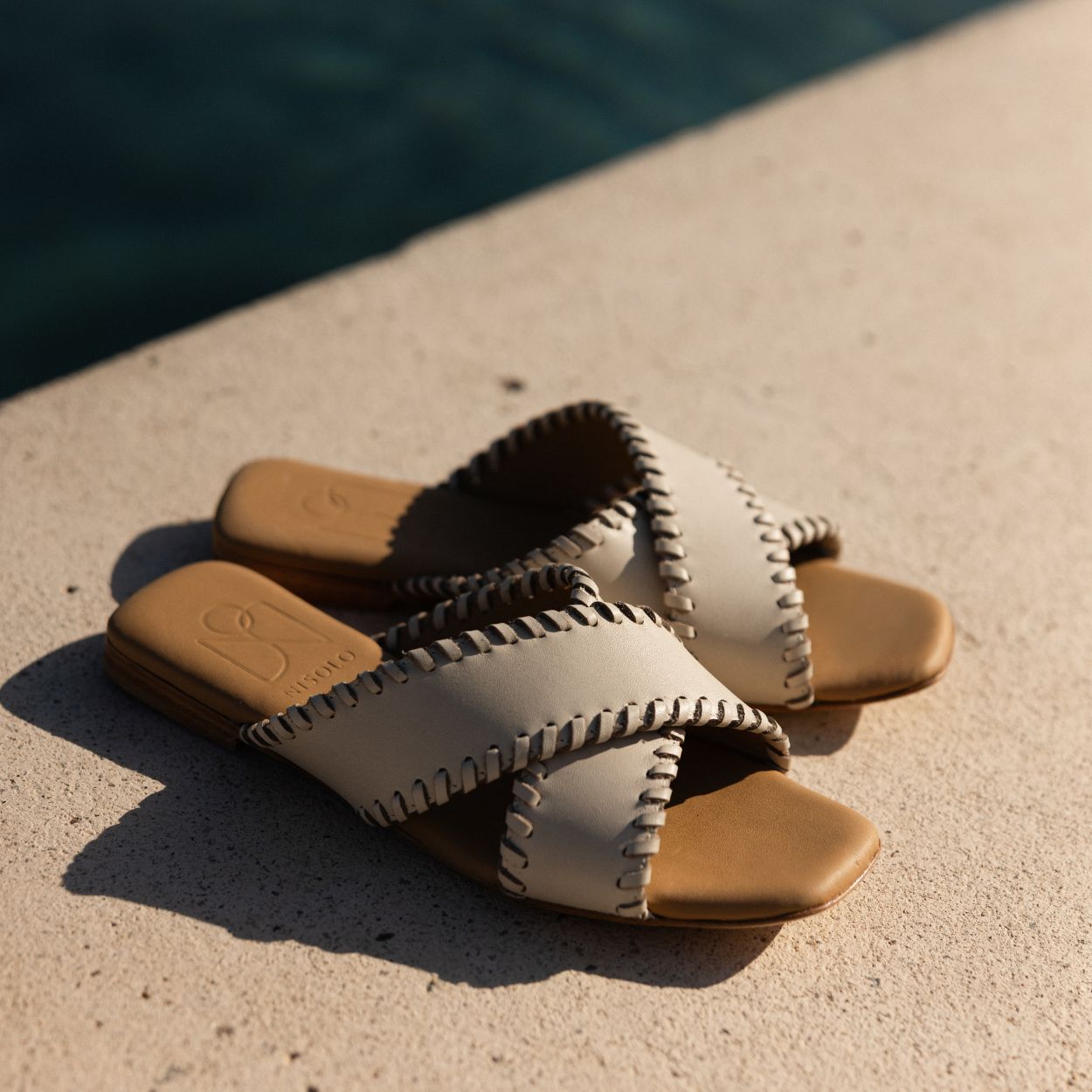 Catalina Sandal Whipstitch Almond