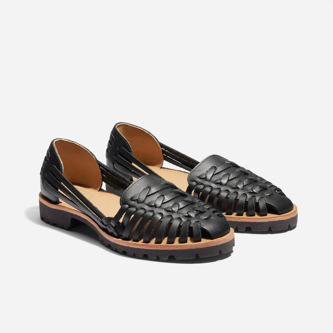 Women's Huarache Lug Sandal Black