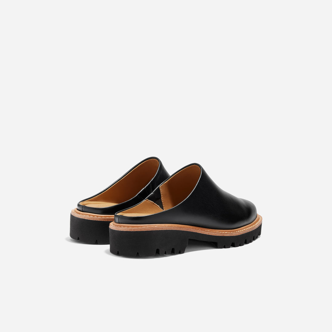 Emilee Lug Mule Black