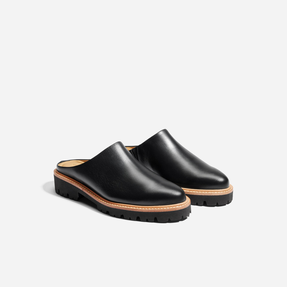 Emilee Lug Mule Black