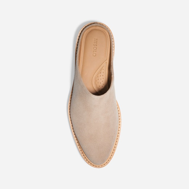 Emilee Lug Mule Linen Suede