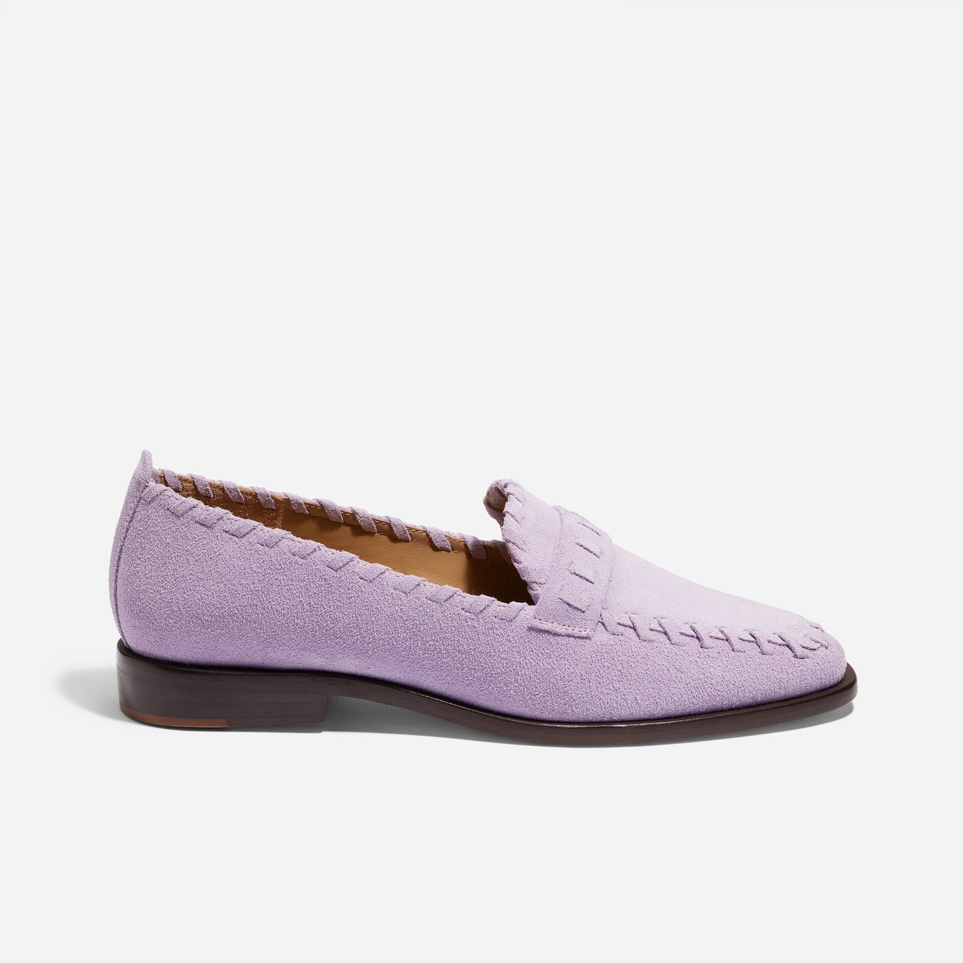Lidia Whipstitch Loafer Lilac