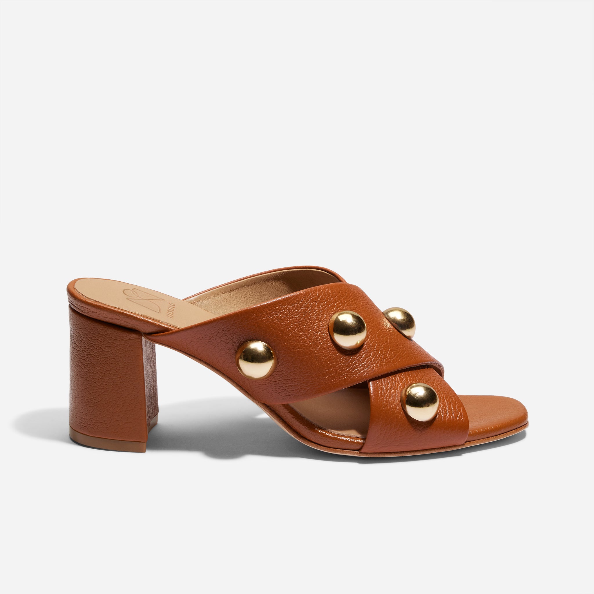 Carina Studded Mule British Tan
