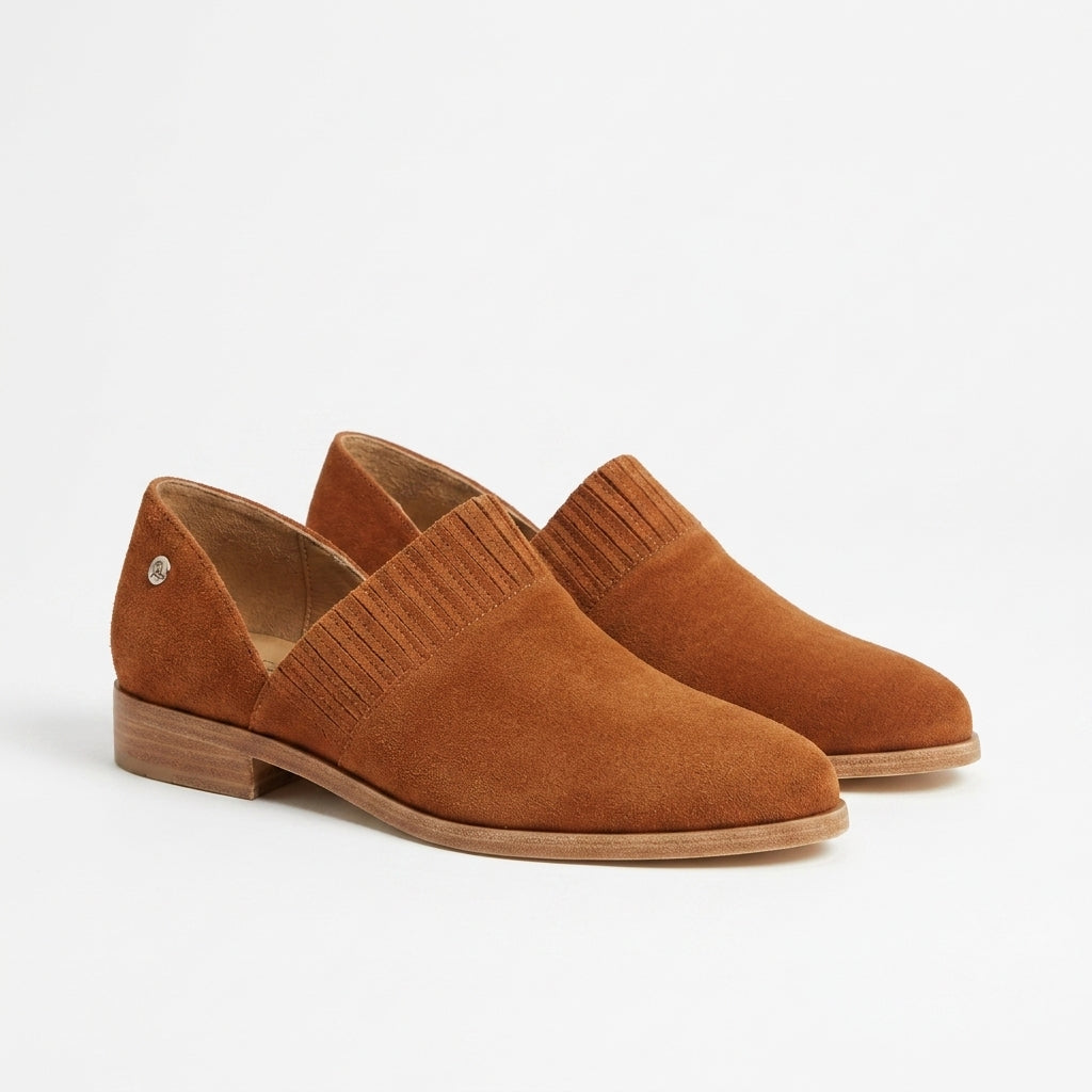 Ellie Slip On Oxford Terracotta Suede