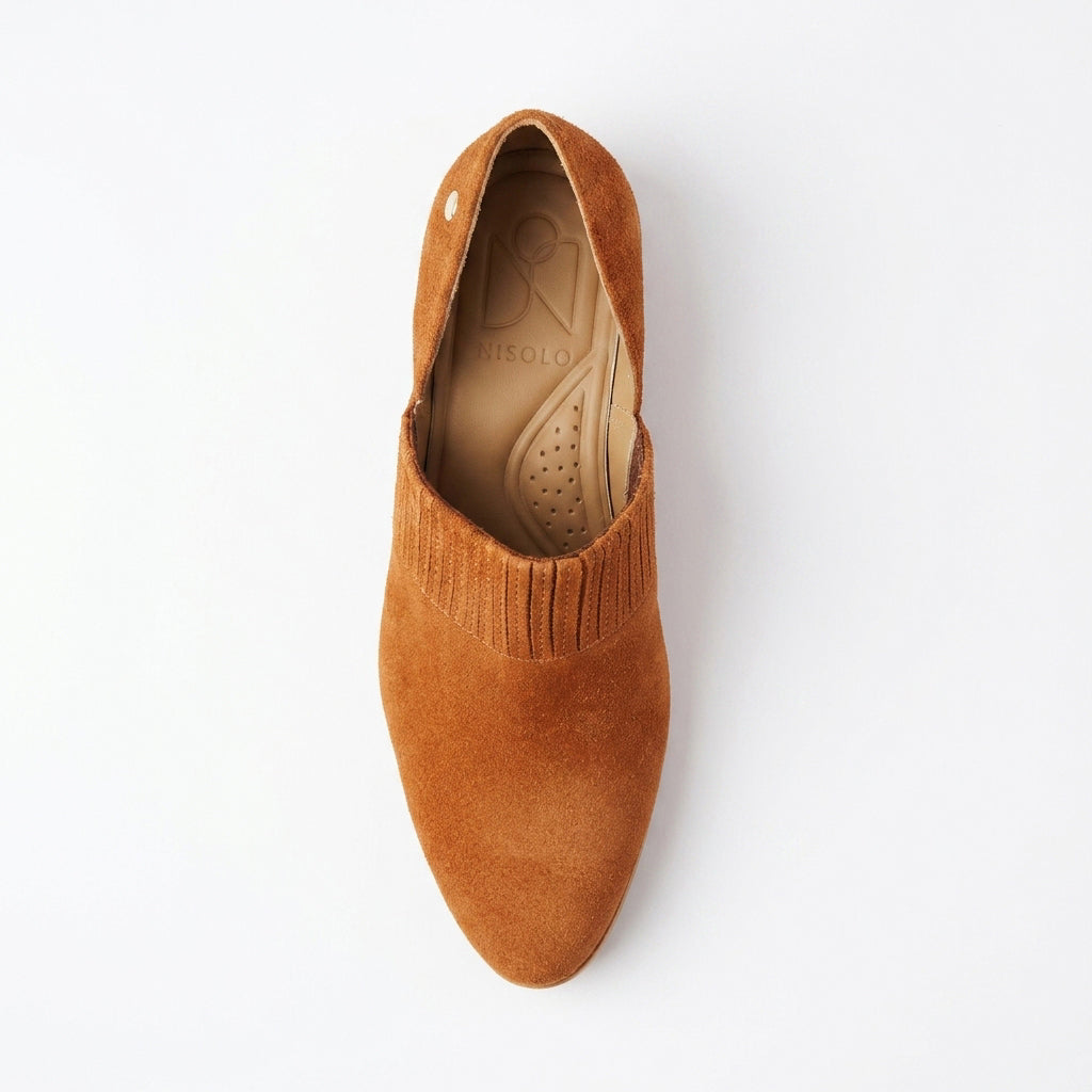 Ellie Slip On Oxford Terracotta Suede