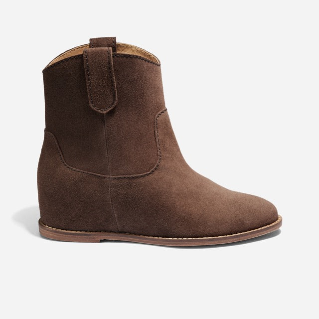 Amaya Bootie Umber Brown Suede