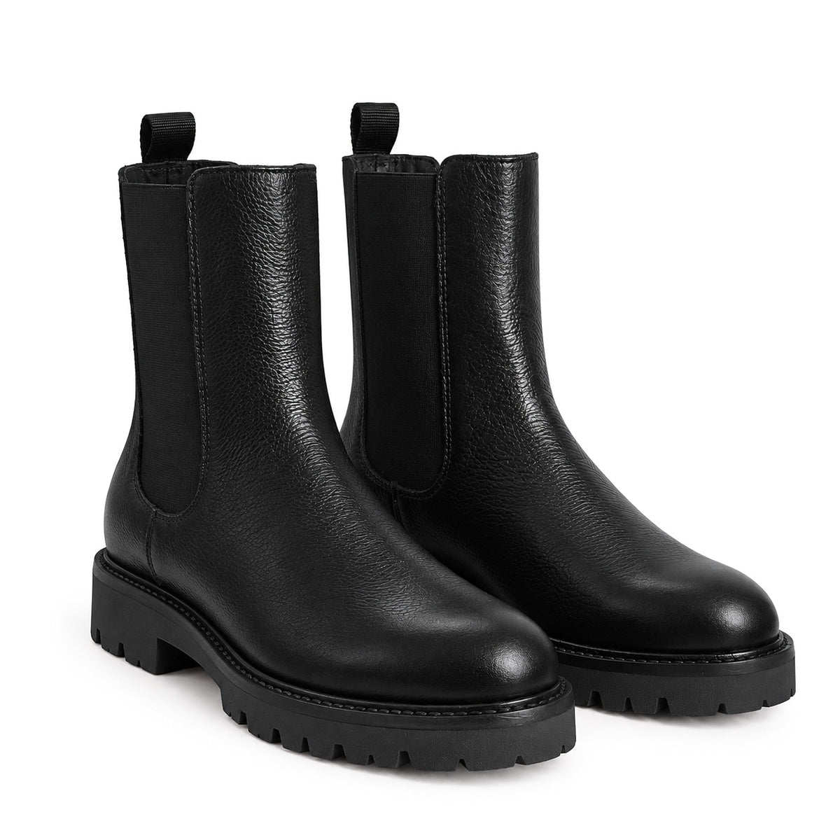 Go-To Lug Mid Chelsea Boot Black