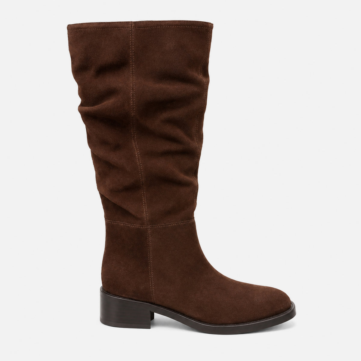 Vida Knee High Boot Chocolate Brown Suede
