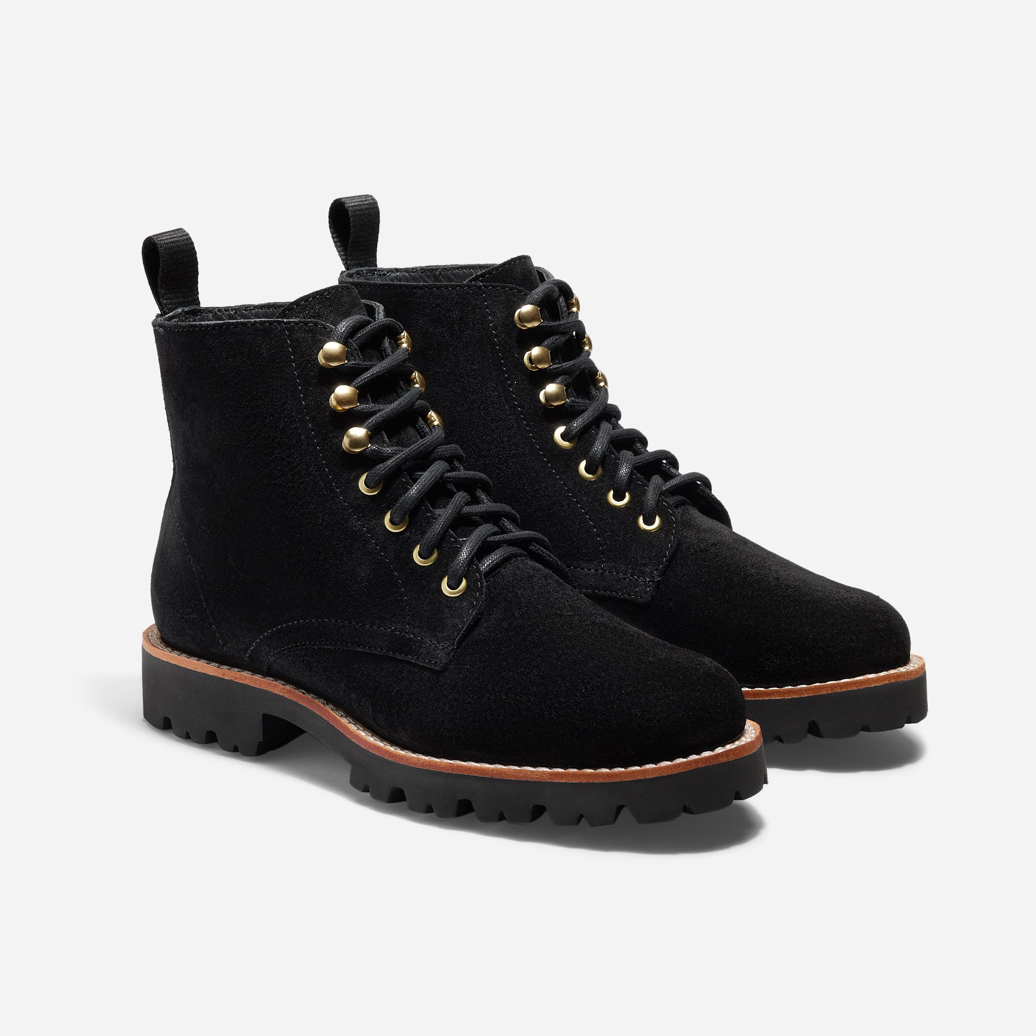 Go-To Lace Lug Boot Black