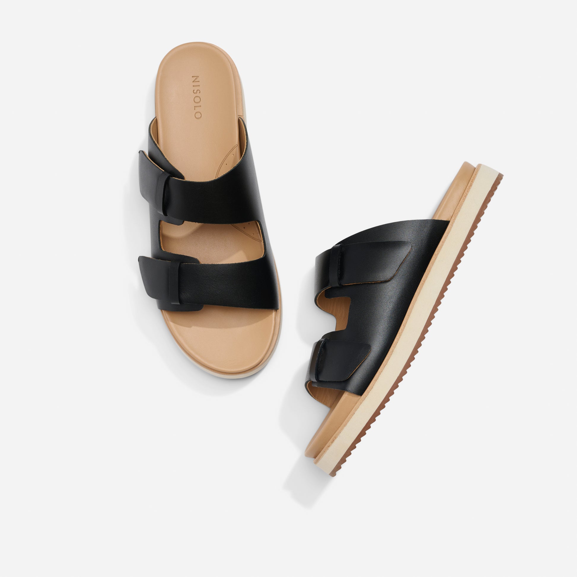 Ella Flatform Slide Black