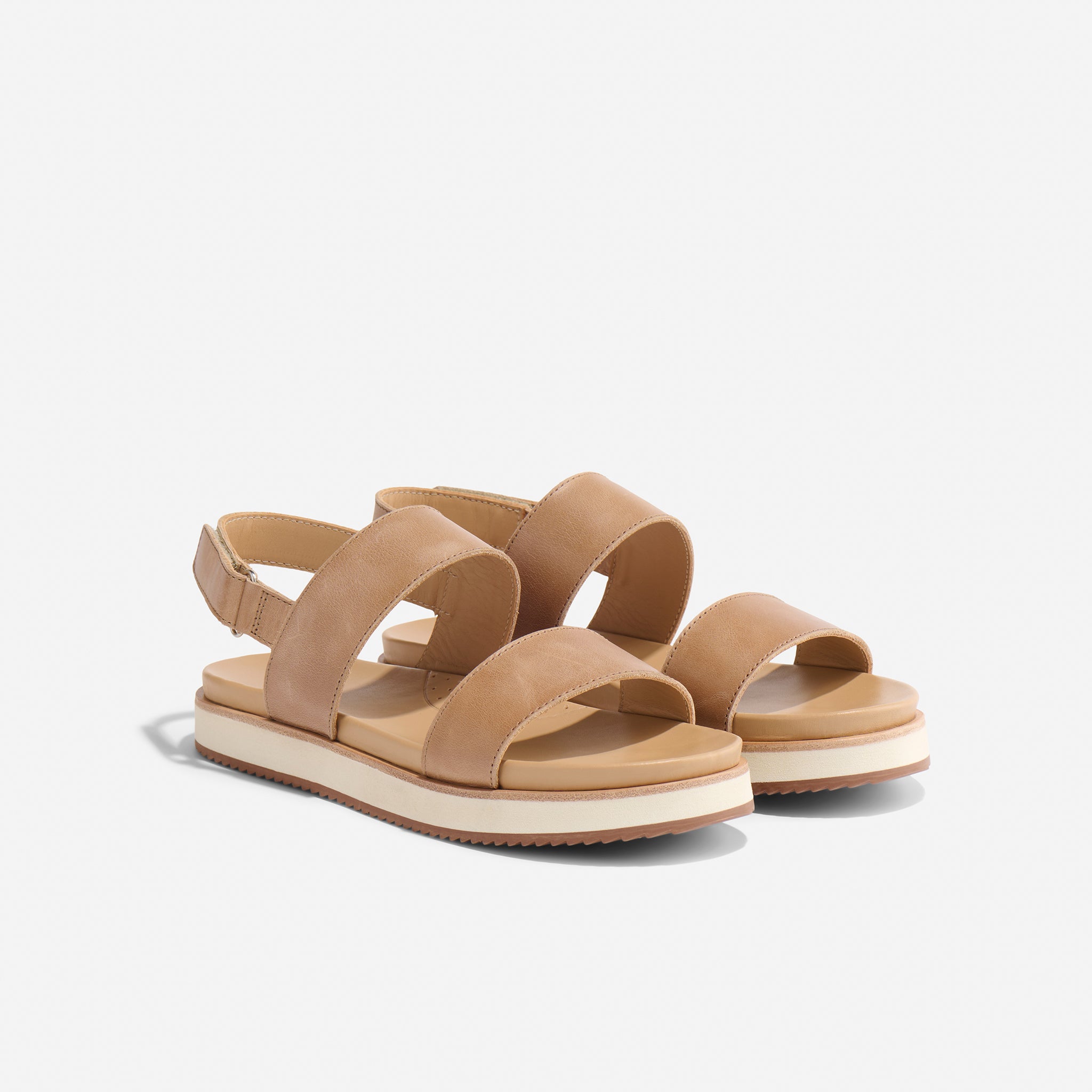Go-To Flatform Sandal Almond - Main Image