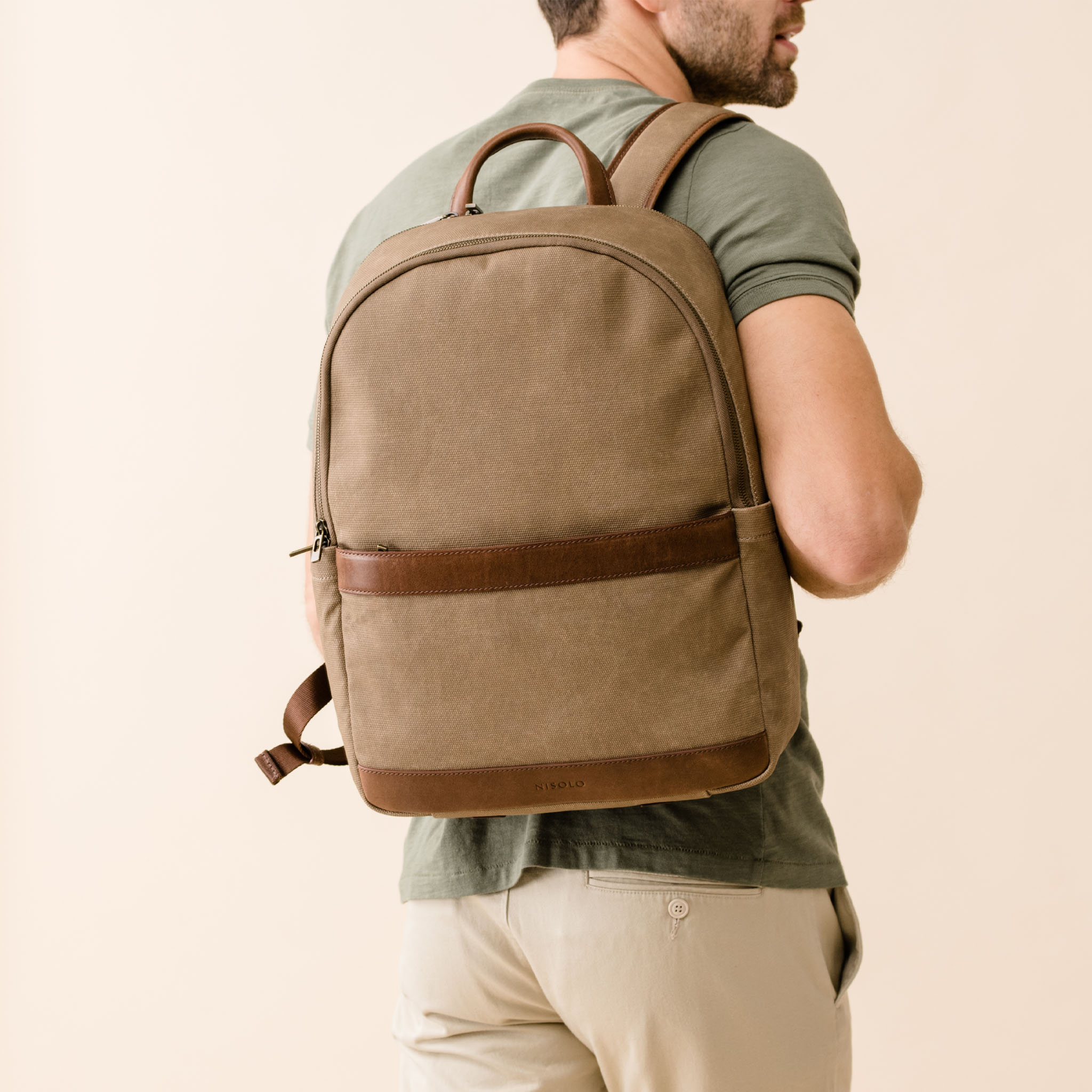 カバン Alex Commuter Backpack Waxed Canvas – Nisolo