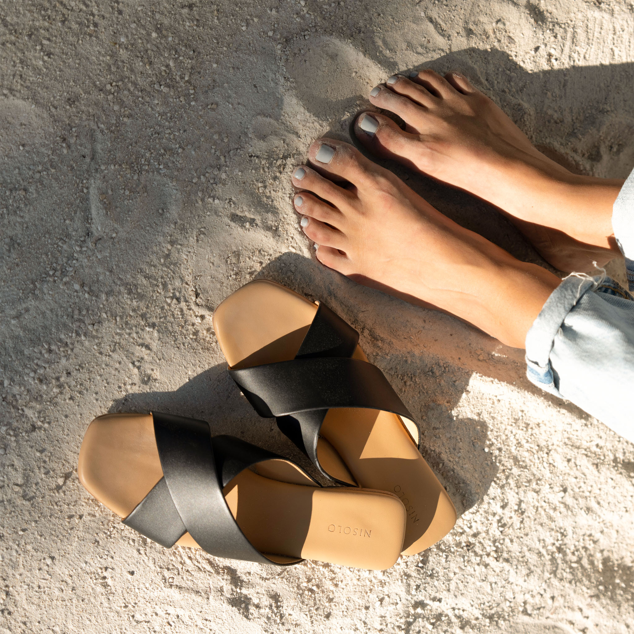 Catalina Slide Sandal Black – Nisolo