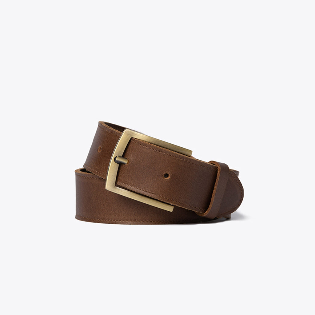 Millennial Brown Leather Belt Set, Gifts for Men