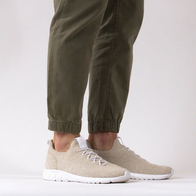 Video 1 of the Men's All-Day Eco-Knit Sneaker Linen shown on a model in motion