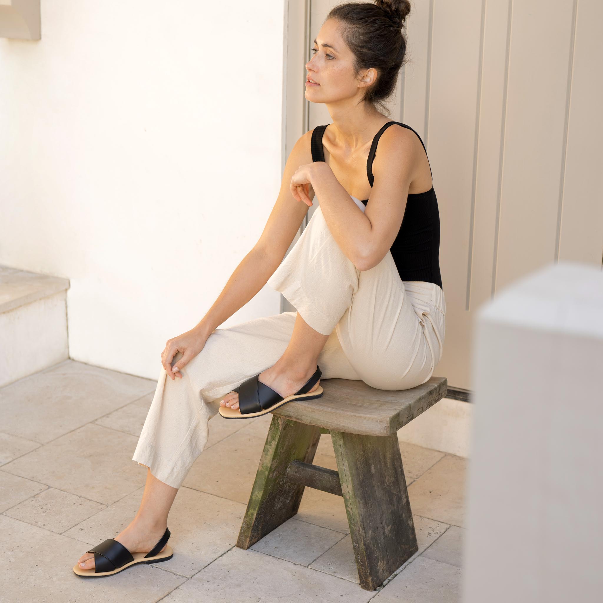 All-Day Cross Strap Sandal Black